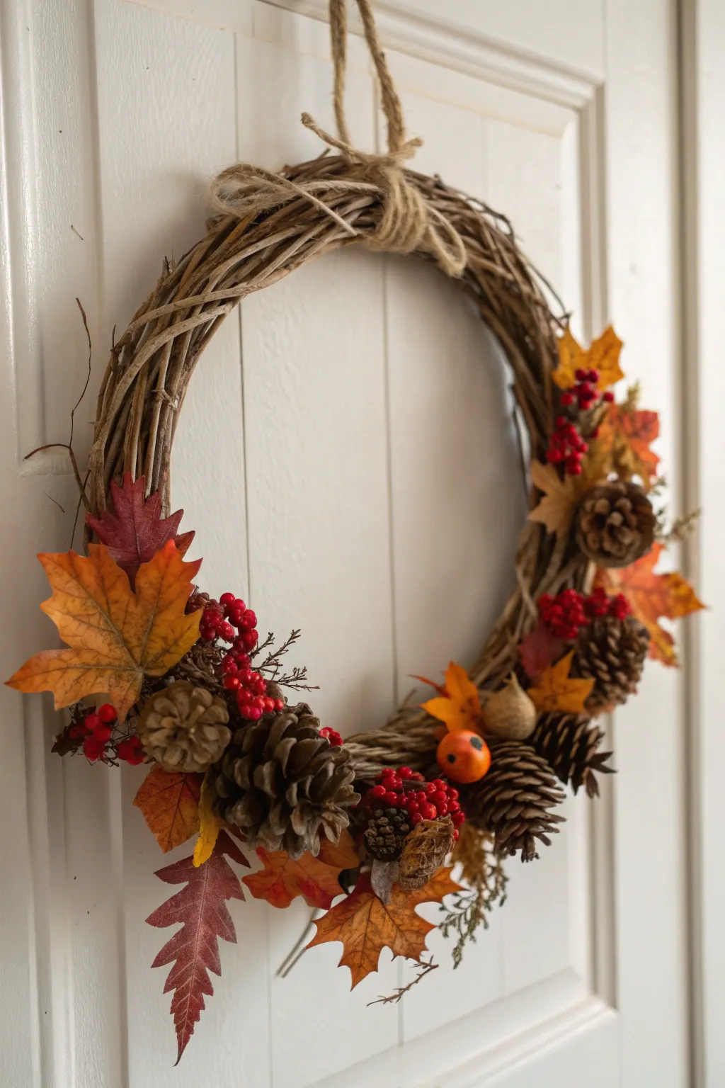 Celebrate the beauty of autumn with a handcrafted wreath, made with love and seasonal treasures.