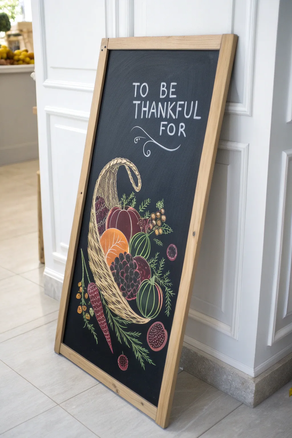 Celebrate the season with a touch of gratitude and style. 🌿 #CornucopiaChalkArt #MinimalistBoho