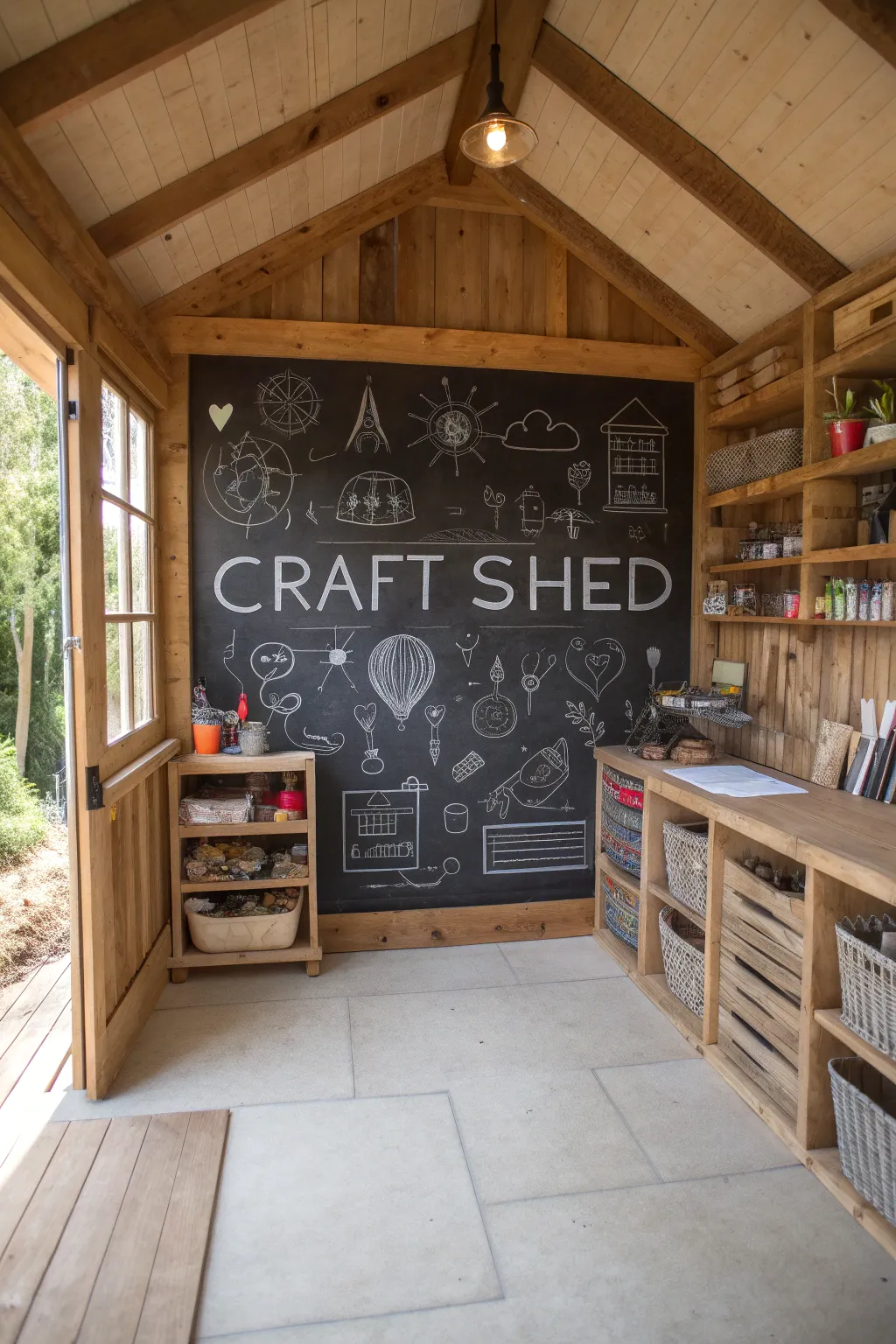 Transform your workspace with a chalkboard wall — where ideas come to life in style.