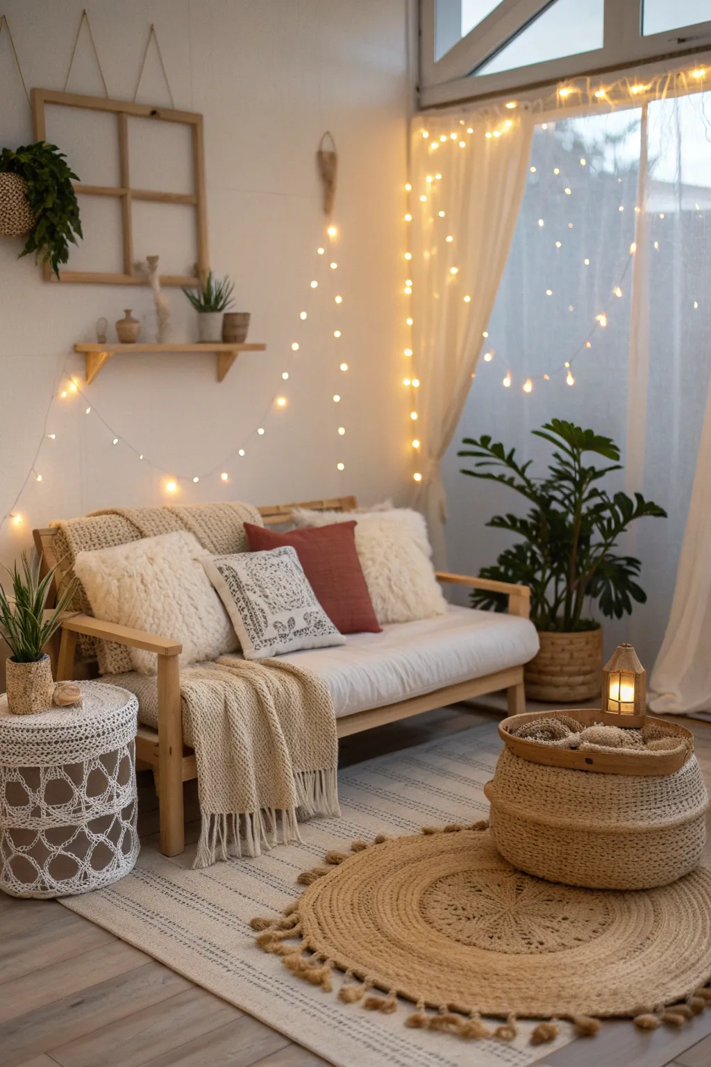 Illuminate your dollhouse with enchanting LED lights for a magical evening glow.