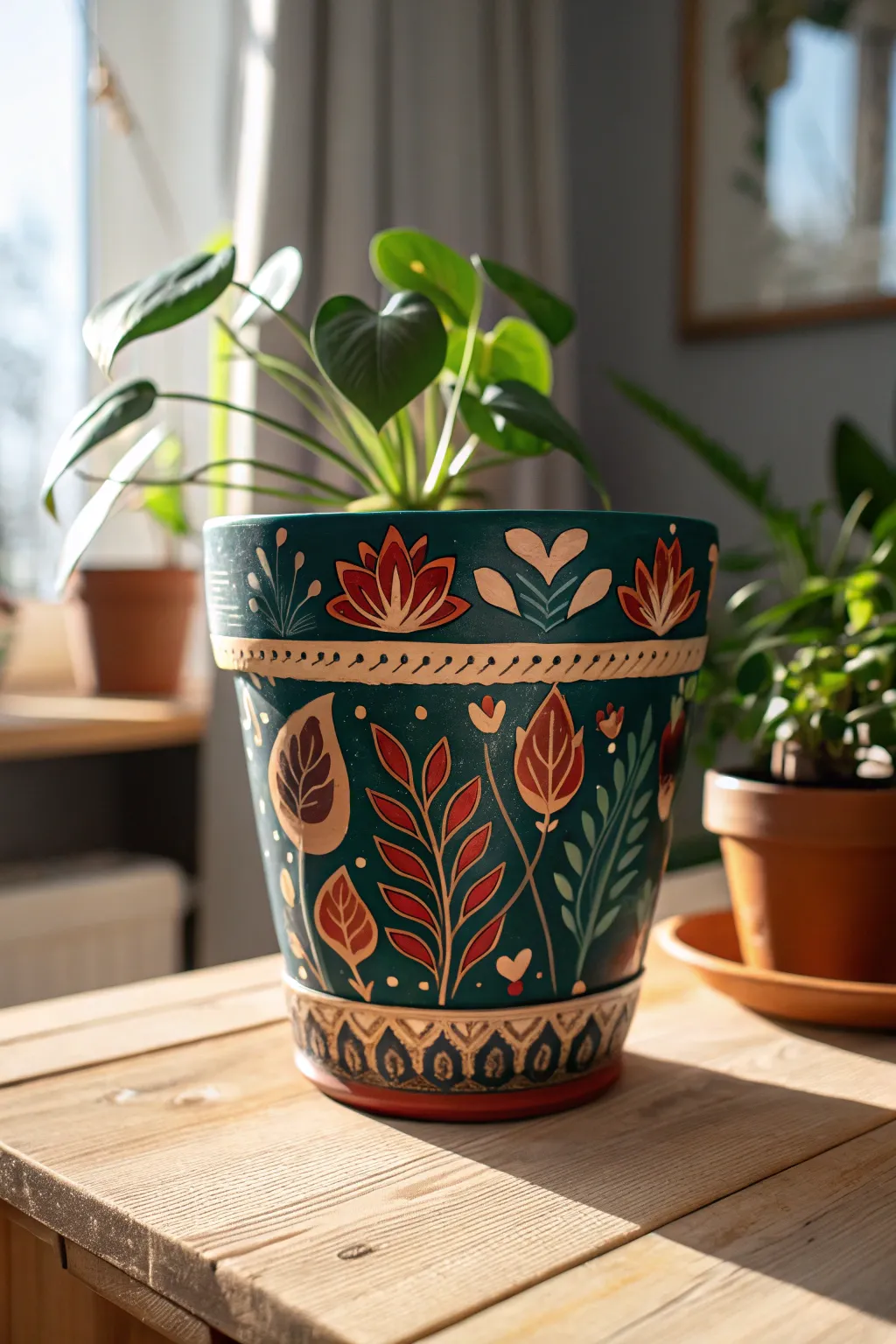 Bring nature indoors with these beautifully hand-painted flower pots, where art meets simplicity.