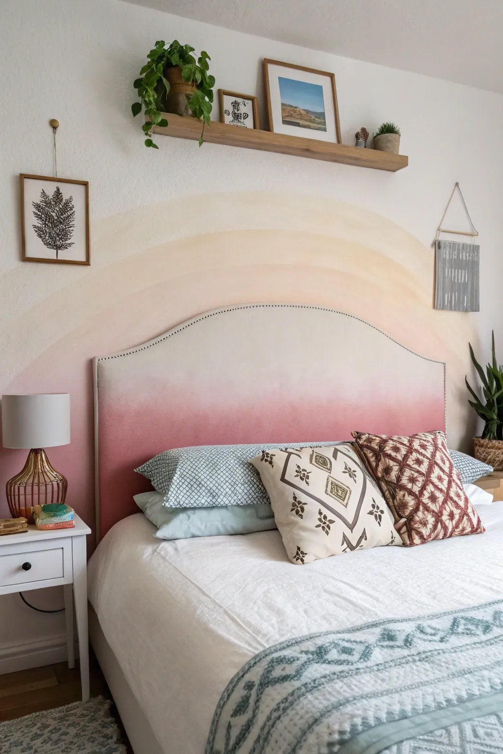Subtle gradients add depth and intrigue to your wall.