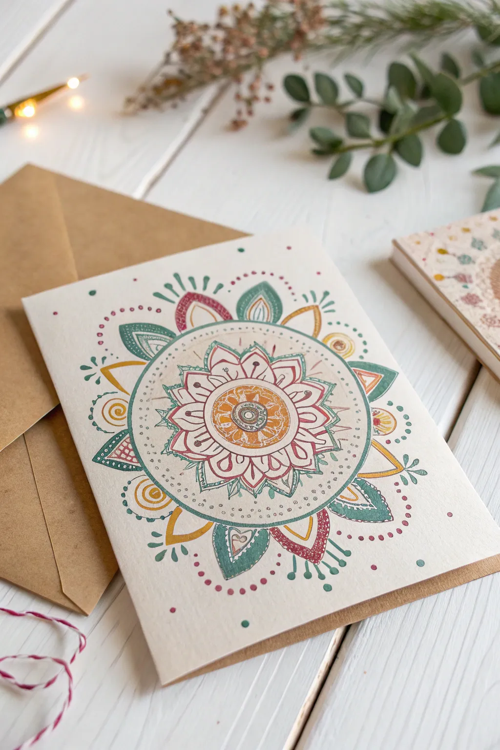 Add a personal touch with handmade greeting cards, blending minimalist elegance with a dash of boho charm.
