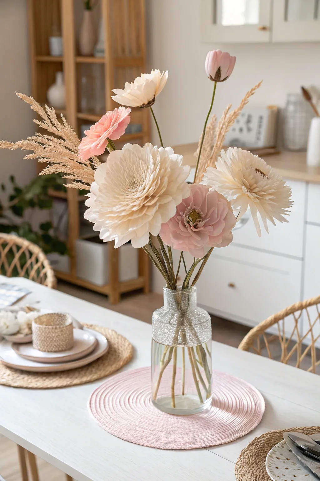 Transform your table with the timeless elegance of a crepe paper centerpiece, perfect for every season.