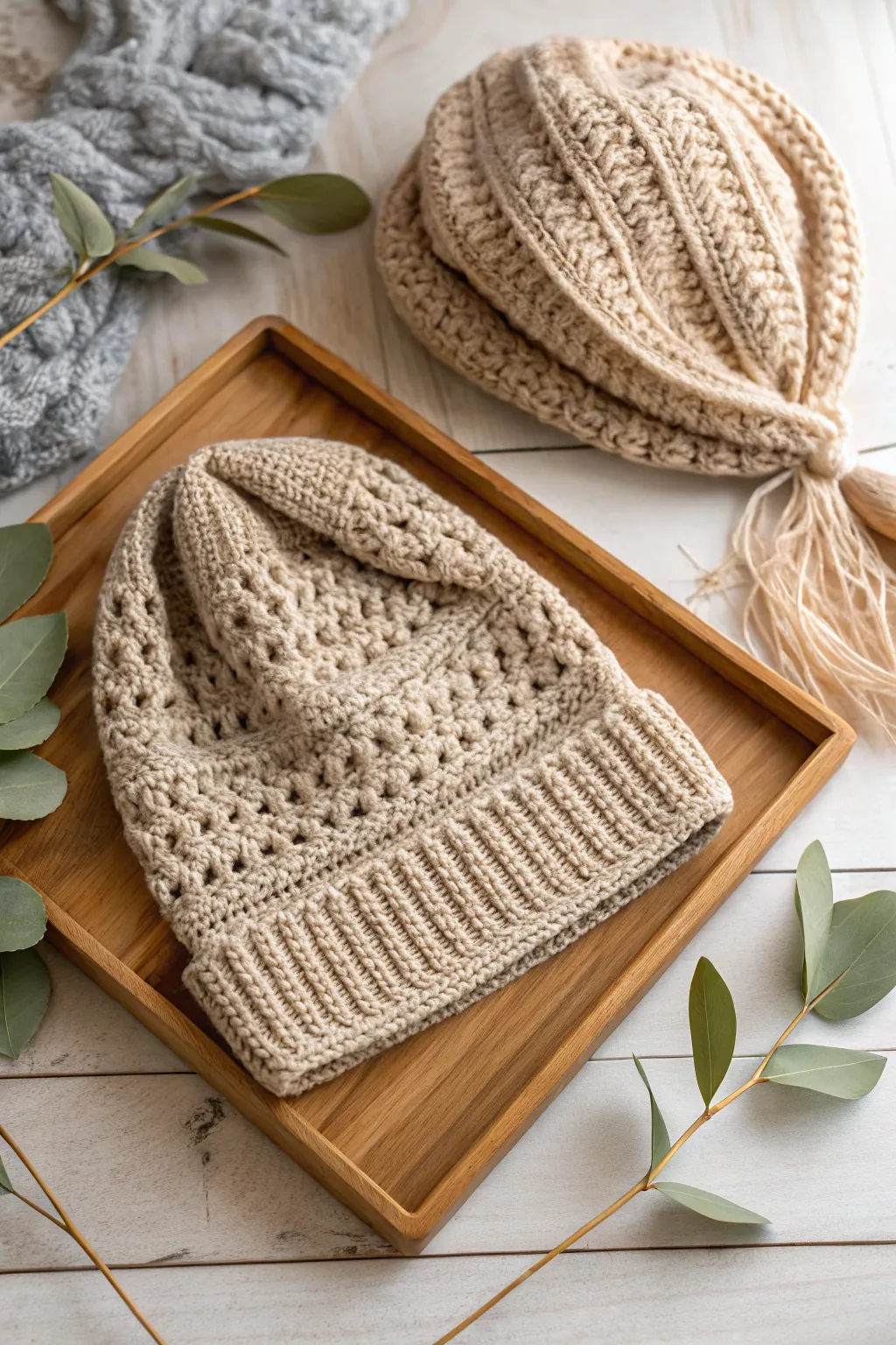 Embrace versatility and style with this chic convertible crochet beanie, perfect for any minimalist wardrobe.
