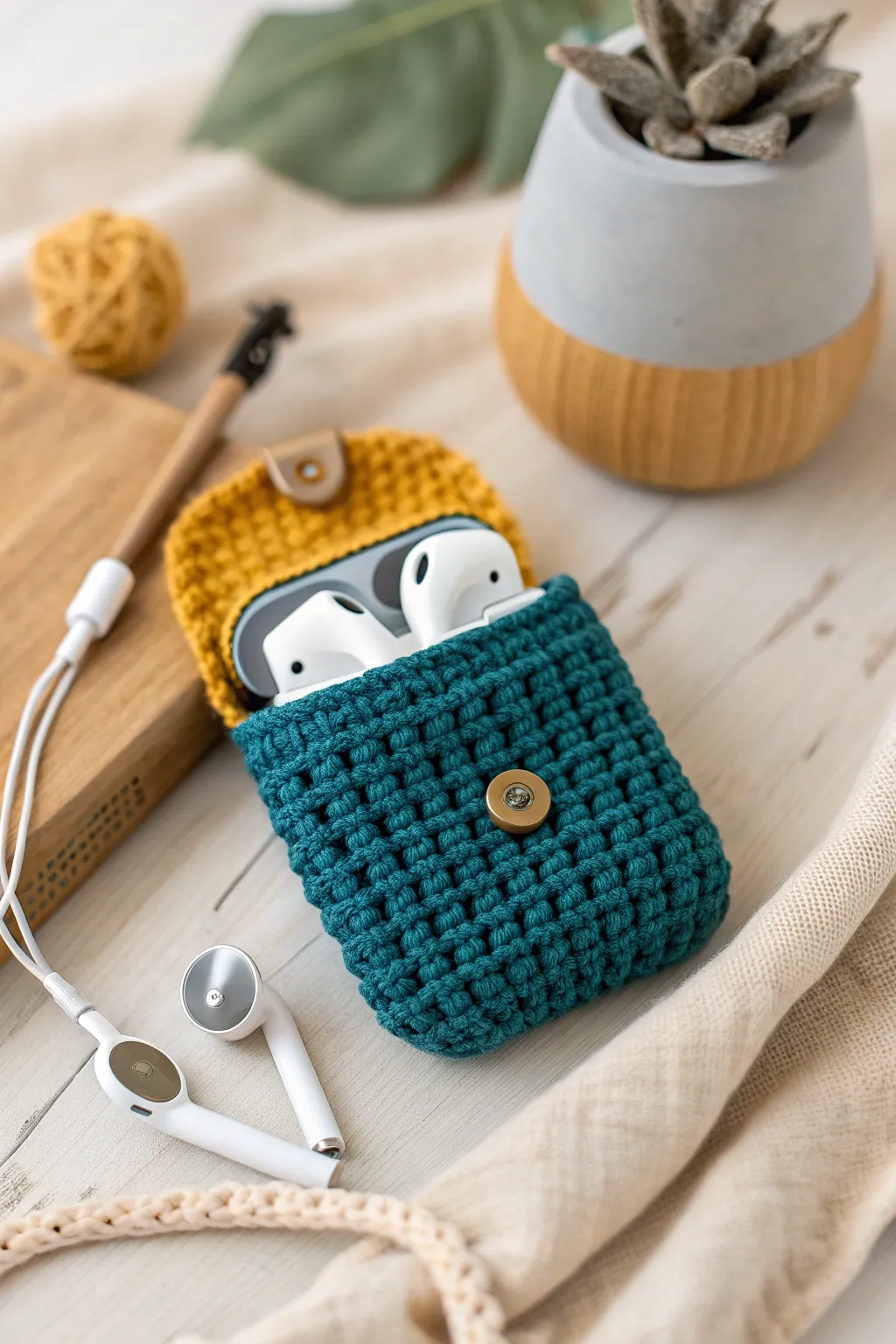 Elevate everyday essentials with this chic crochet pouch!
