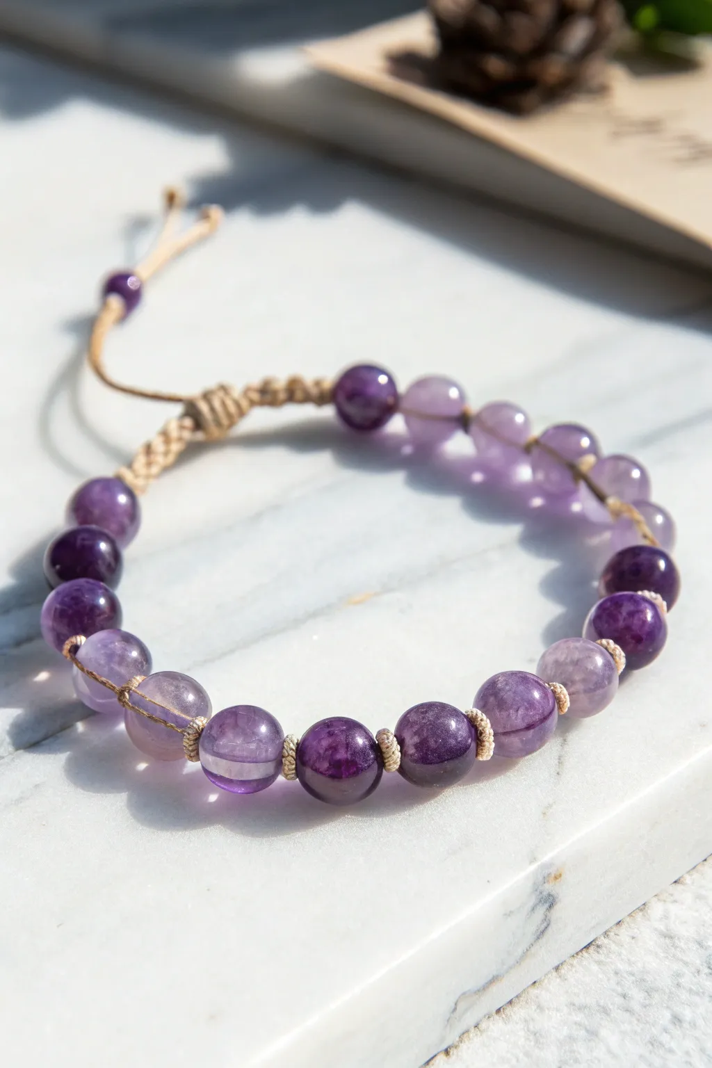Embrace tranquility with this Amethyst Intuition Amplifier bracelet, a perfect blend of elegance and serenity.