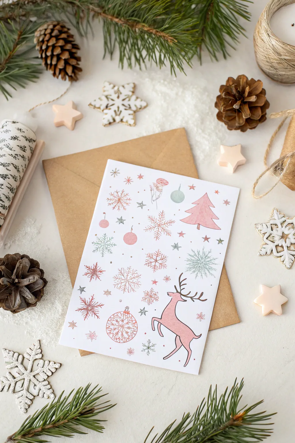 Add a playful touch to your Christmas cards with charming holiday stickers! 🎄✨ #CreativeChristmas #MinimalistBoho