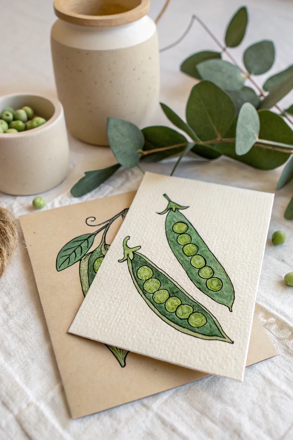 Celebrate your bond with Dad through this charming 'Peas in a Pod' card, where simplicity meets heartfelt craftsmanship.
