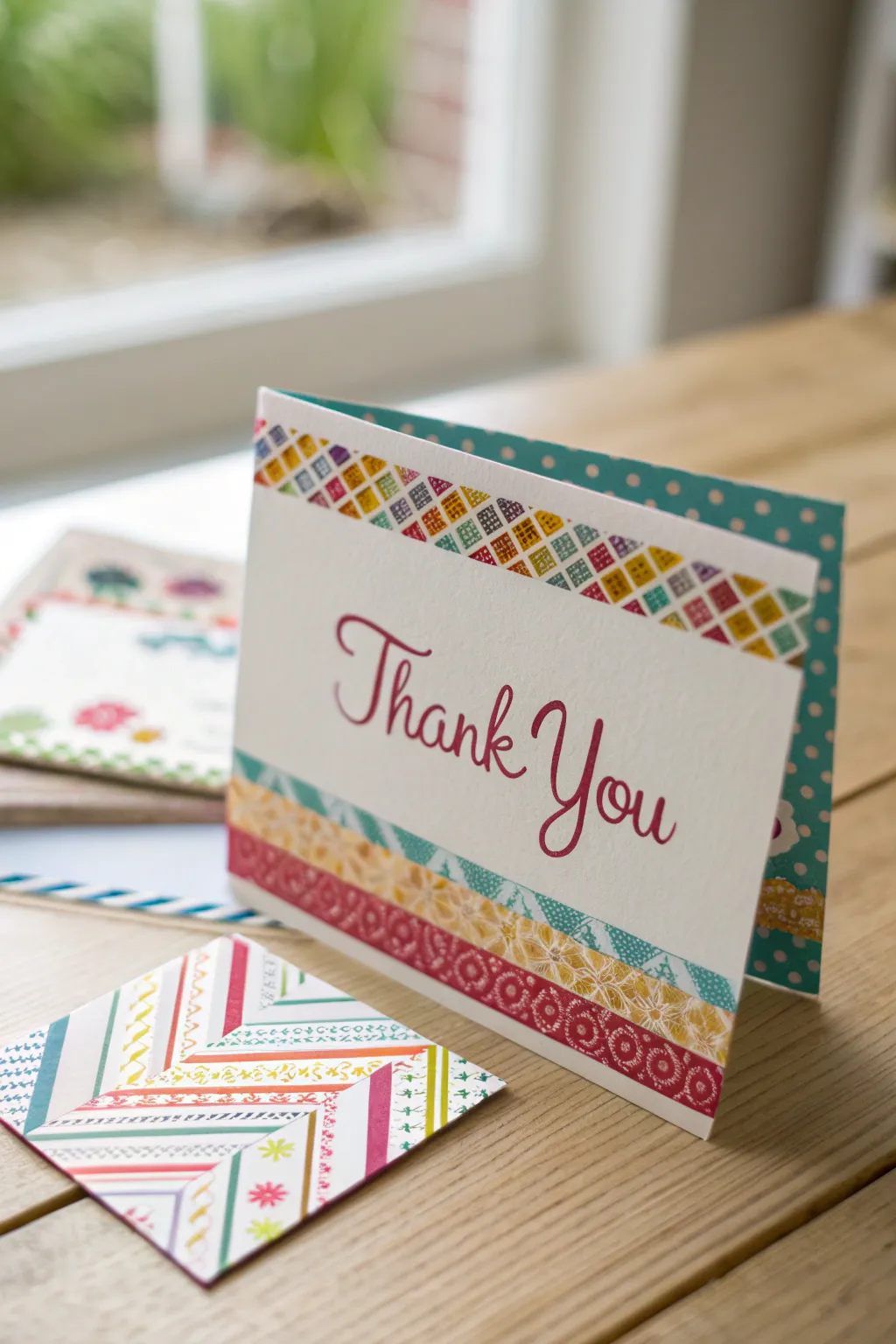 Transform your thank you cards into vibrant masterpieces with the magic of washi tape. #CraftedWithLove