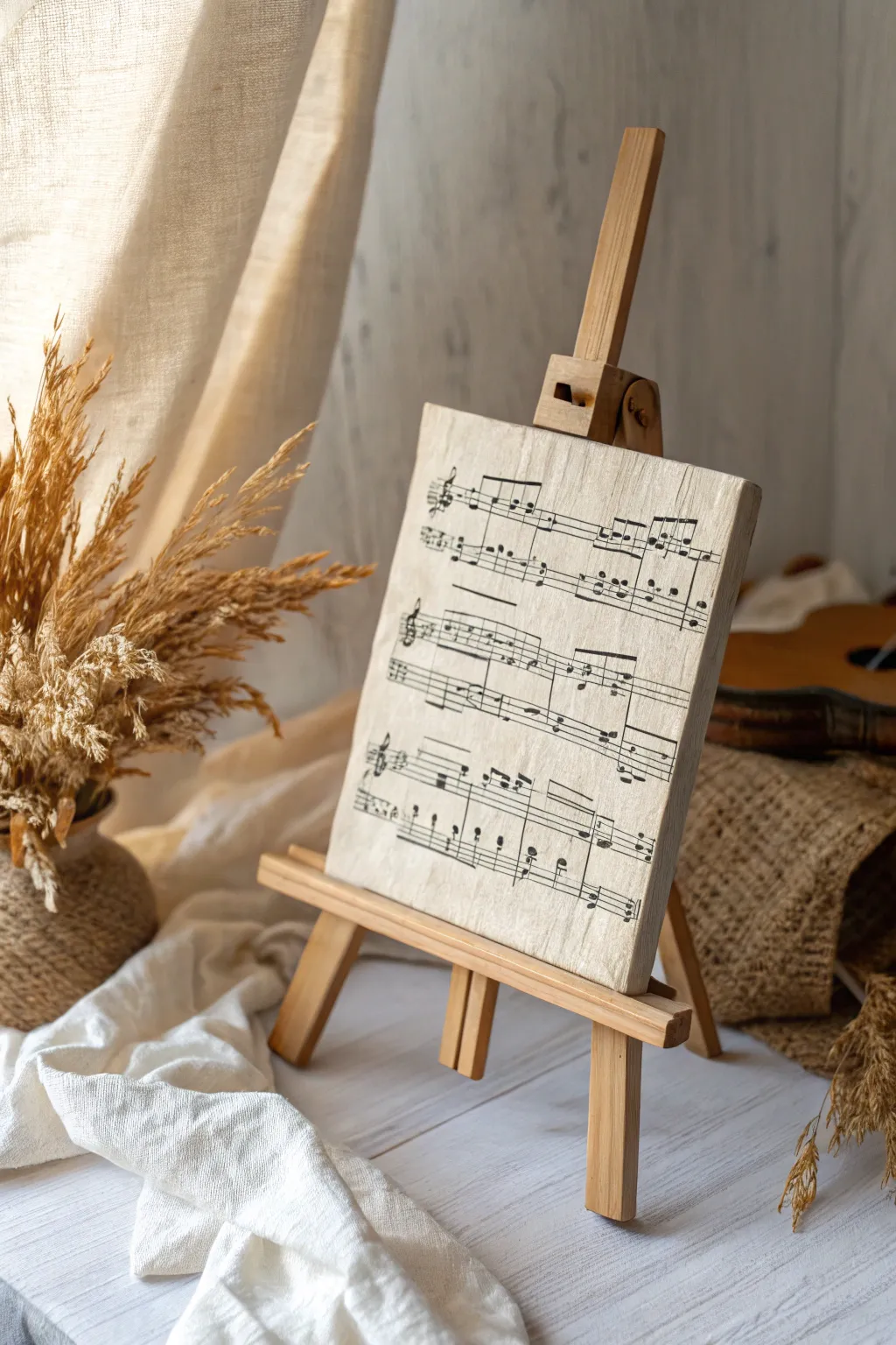 Transform your space into a symphony of art with this musical decoupage masterpiece.