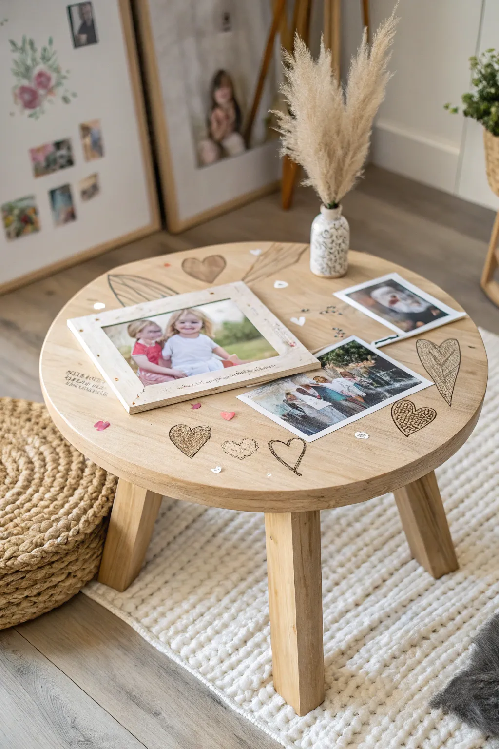 Transform your table into a heartfelt masterpiece with personalized prints that celebrate family and creativity.