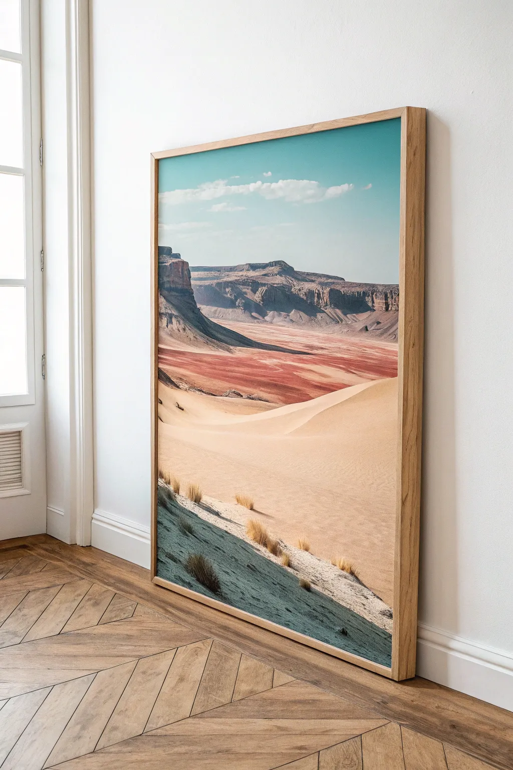 Captivating Mirage: Embrace the mystical allure of desert landscapes with a minimalist boho twist.