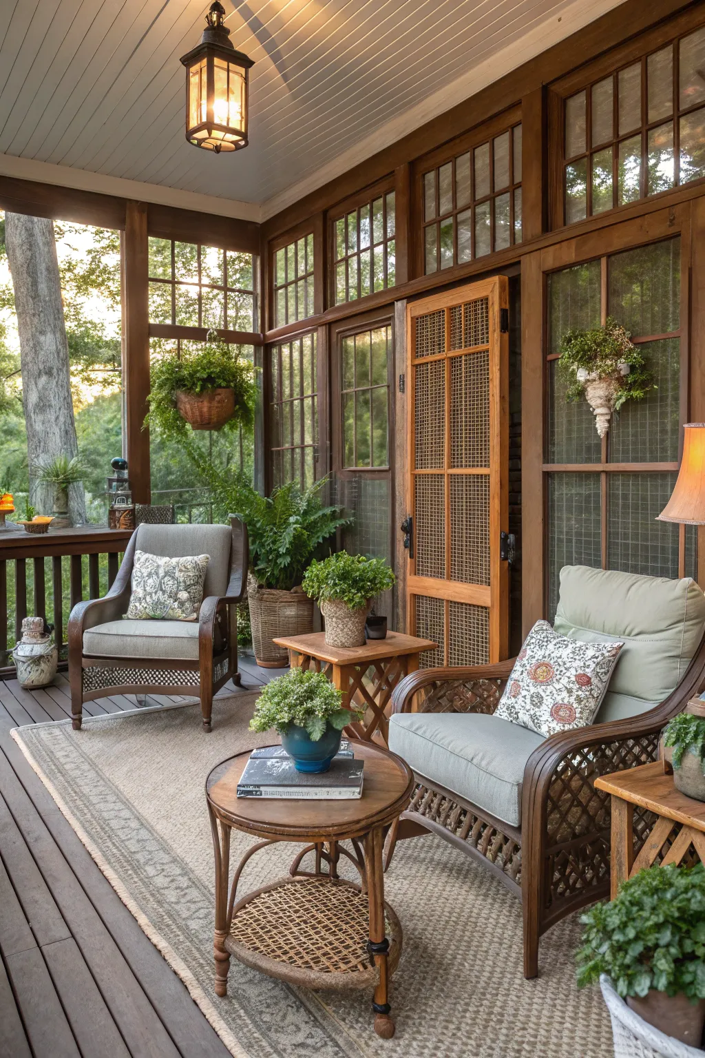 A porch full of vintage charm and character.