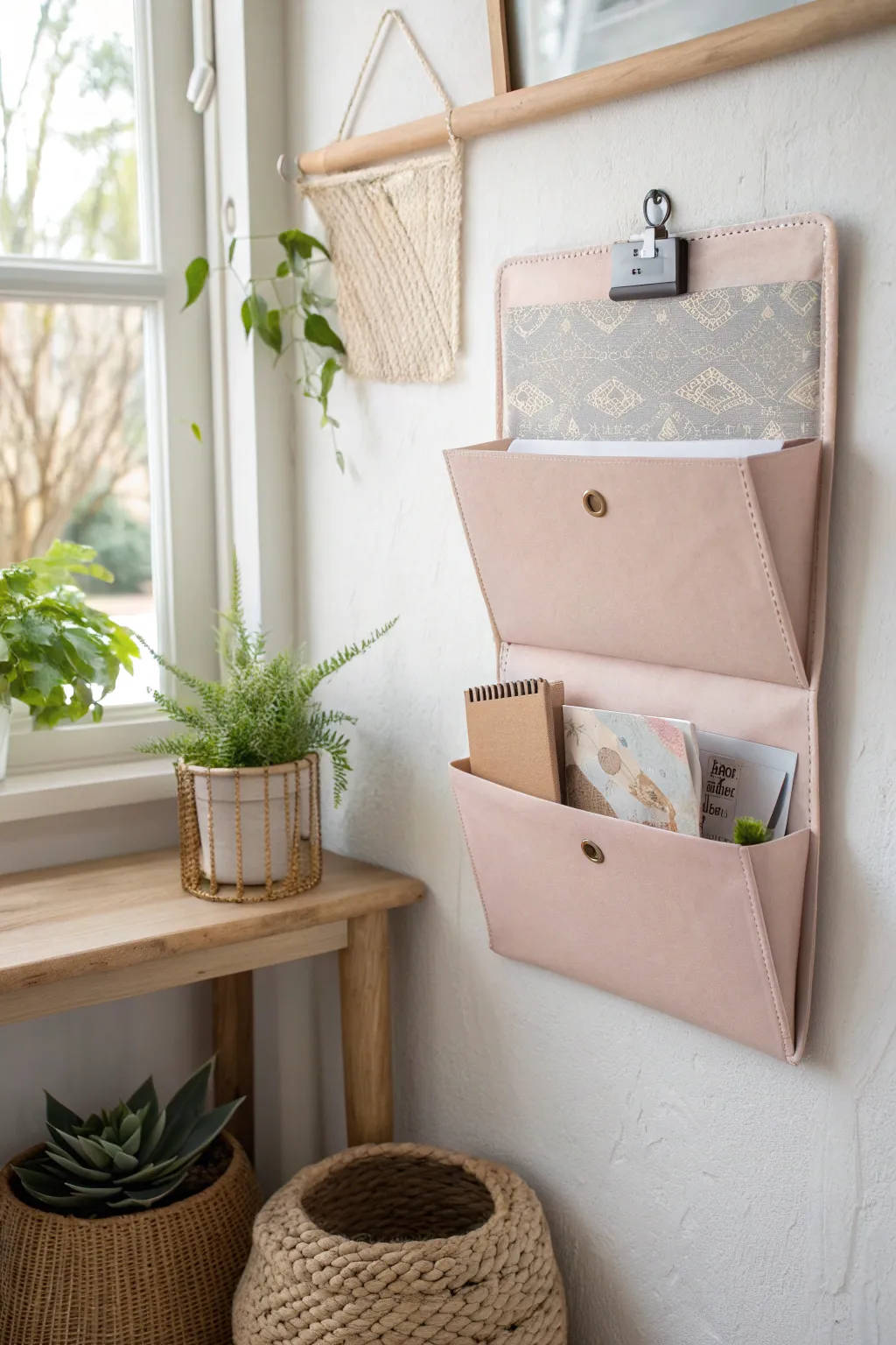 Transform your nursery with a chic and functional wall-mounted accordion folder for diaper storage!