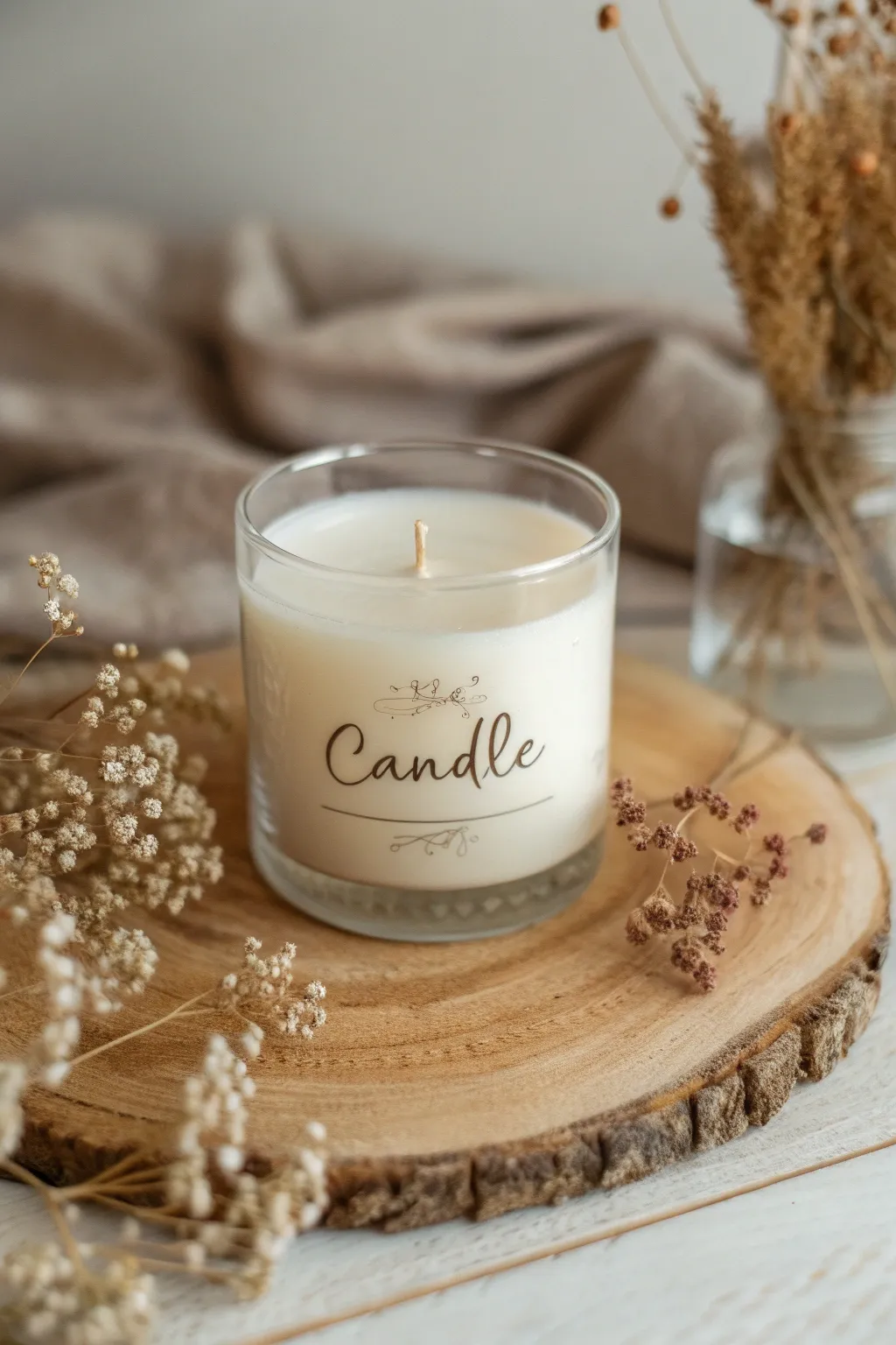 Illuminate your space with love: A handcrafted candle that speaks from the heart.