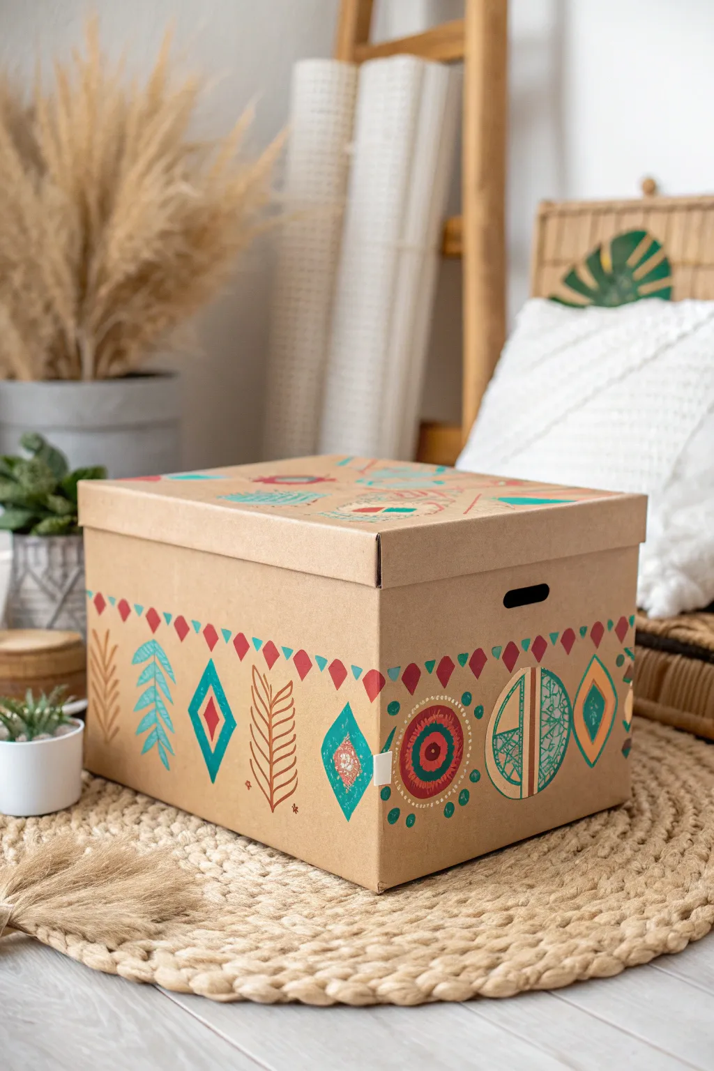 Transform your storage space with vibrant DIY flair—because even boxes deserve a pop of personality!