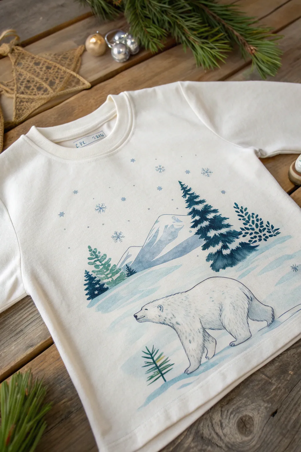 Craft your own winter wonderland with a cozy Polar Bear Winter Tee, blending minimalist design with a splash of bohemian flair.