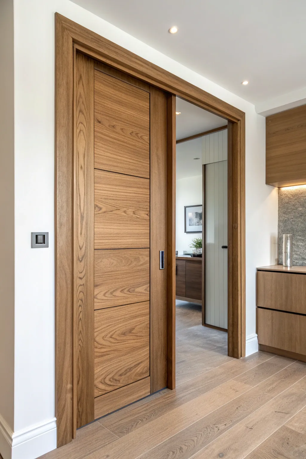 Elegance in simplicity: Discover the space-saving charm of pocket doors.
