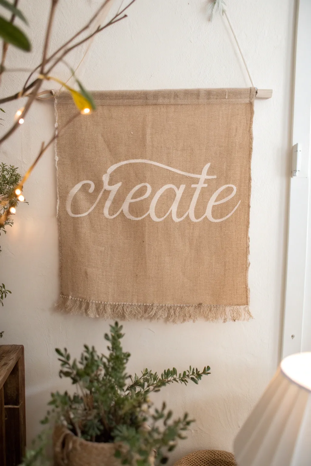 Embrace simplicity and creativity with DIY burlap wall art that inspires and delights.