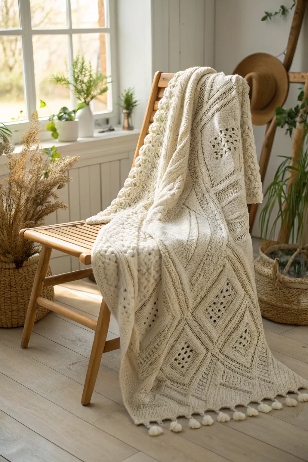 Wrap yourself in warmth and love with this handmade masterpiece. Perfect for those who cherish simplicity and natural beauty.