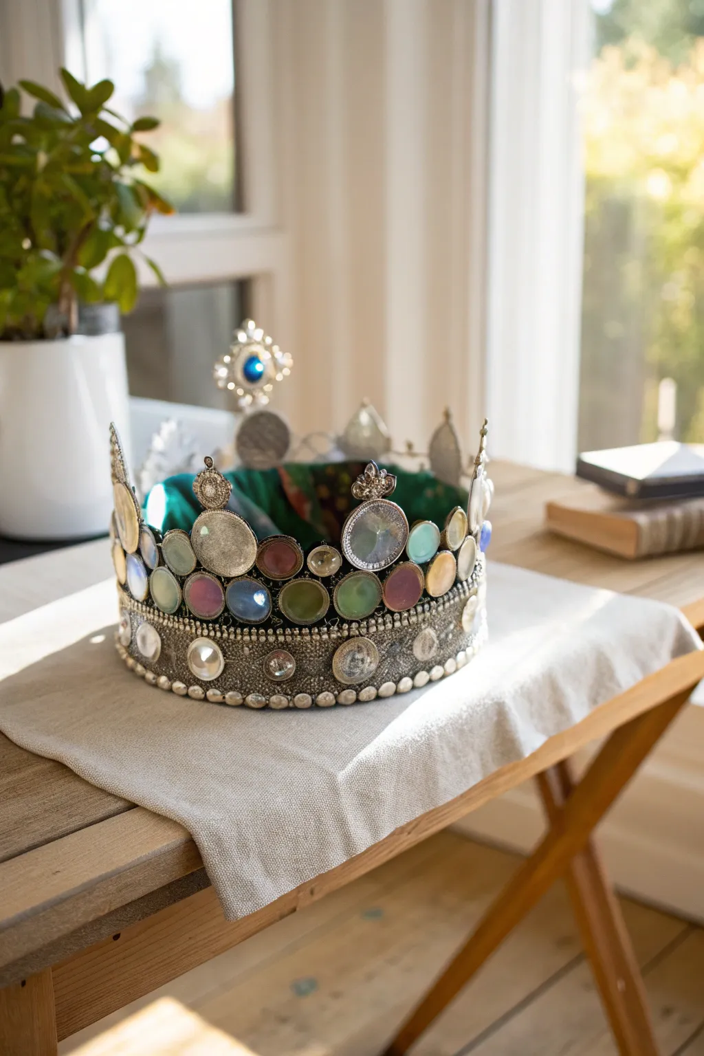 Transform the ordinary into extraordinary with this stunning recycled crown centerpiece. A perfect blend of sustainability and style!