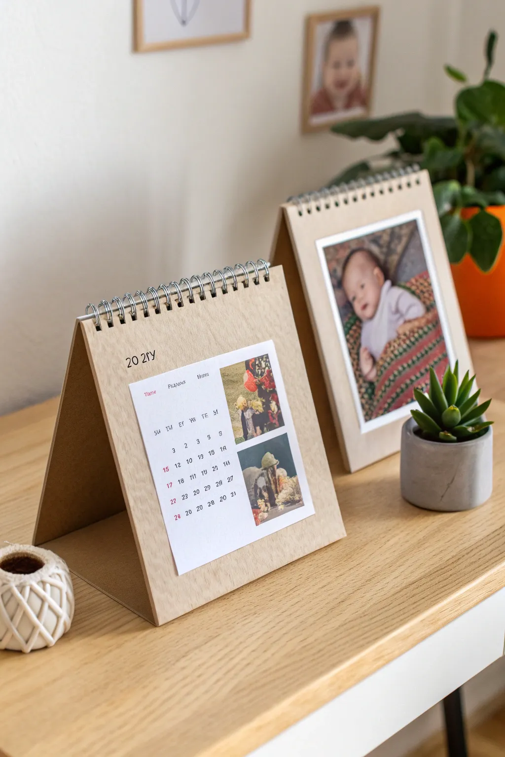 Capture precious moments with a DIY Baby Photo Calendar - a heartfelt gift for Dad's desk.