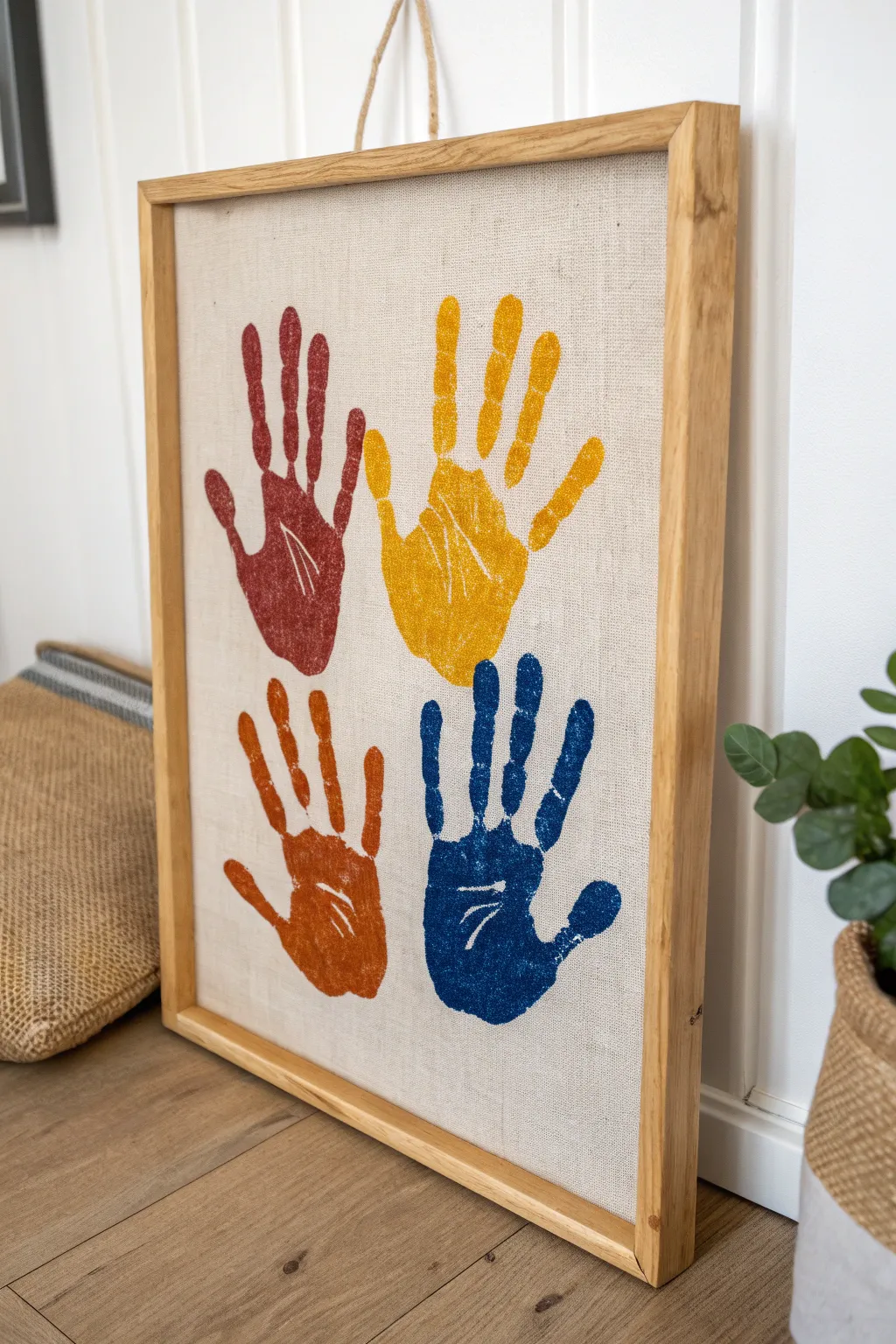 Celebrate Father's Day with a touch of artful love! This DIY handprint wall art blends family creativity with minimalist elegance.