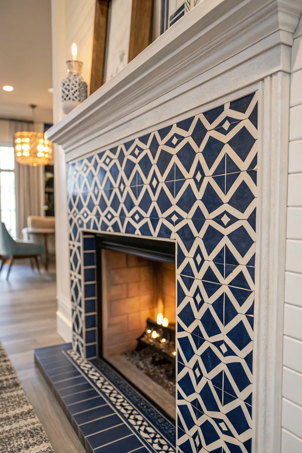 Transform your space with bold geometric tile patterns for a modern, crafted touch.