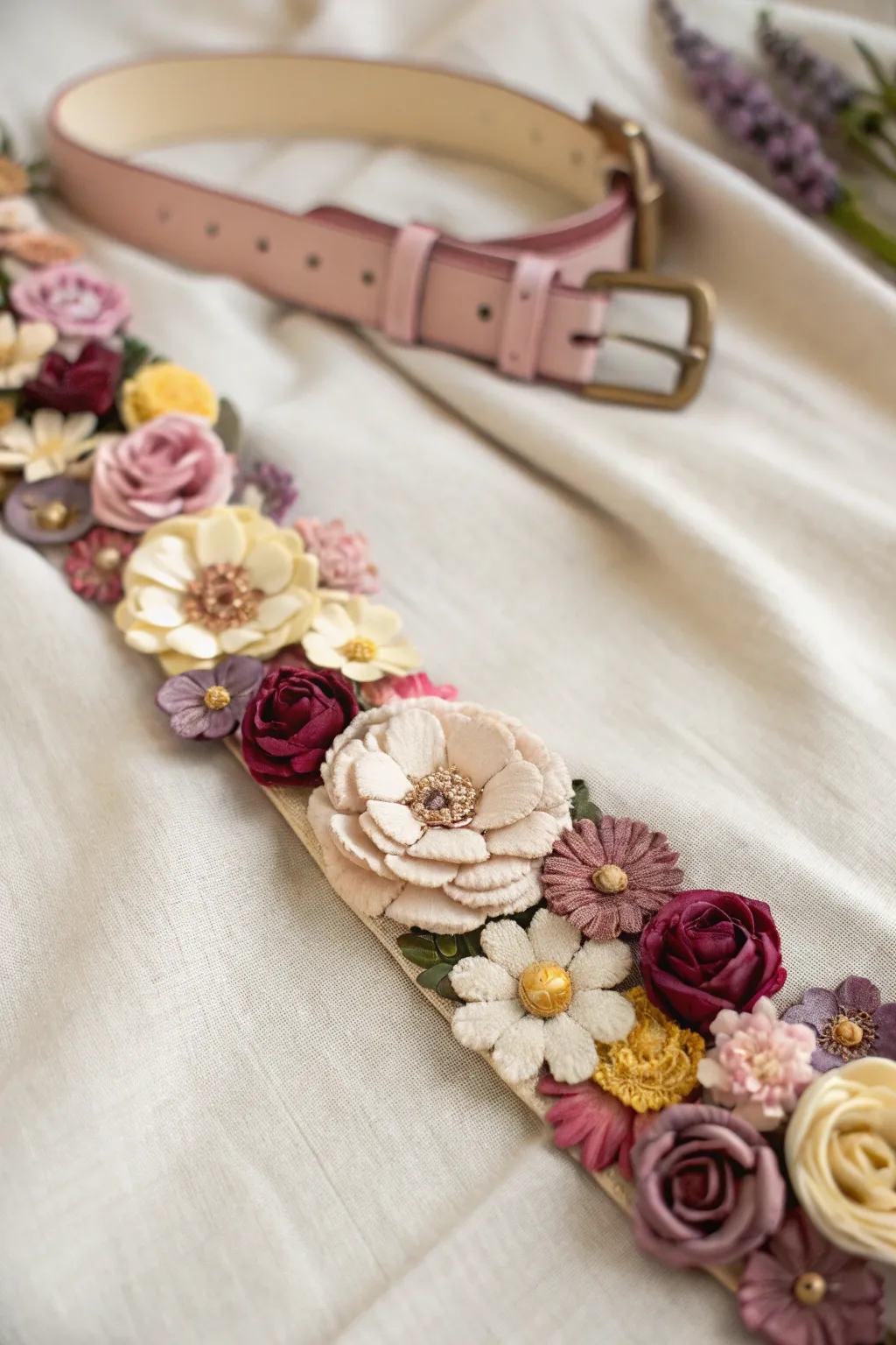 Belt of Blooms: Elevate your forest fairy costume with this handcrafted floral accessory, blending minimalist elegance with bohemian charm.