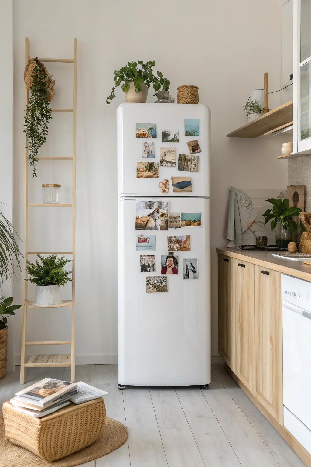 Transform your fridge into a gallery of memories with this DIY photo collage makeover!