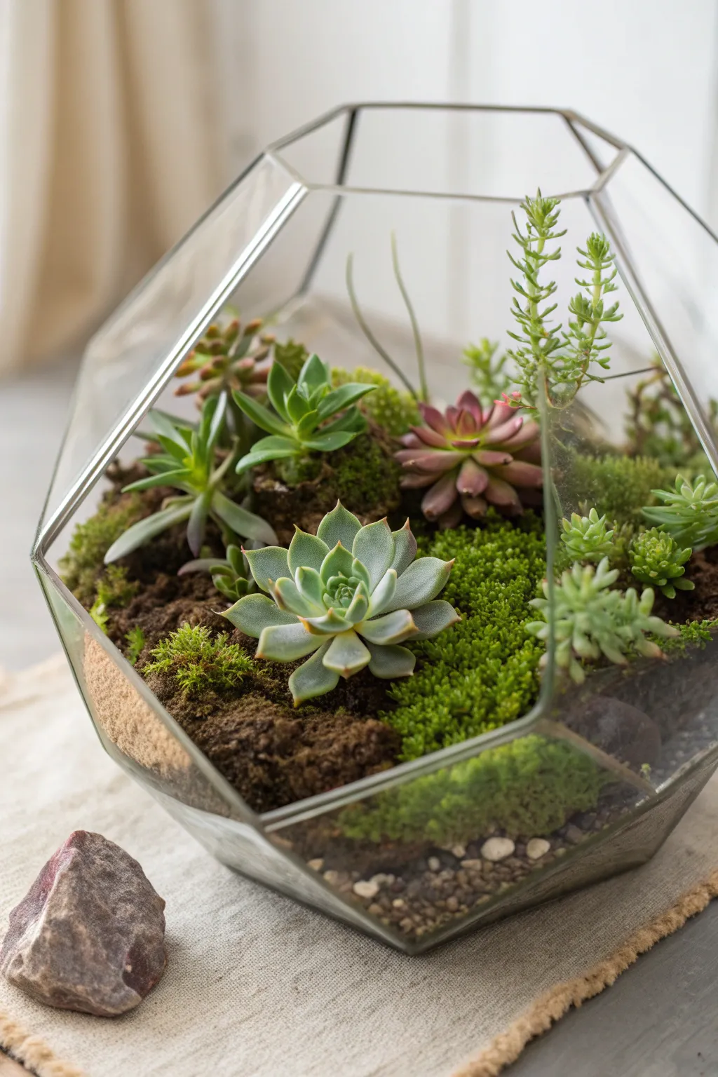 Capture a touch of nature's elegance with this DIY miniature terrarium—perfect for adding a serene, green touch to any space!