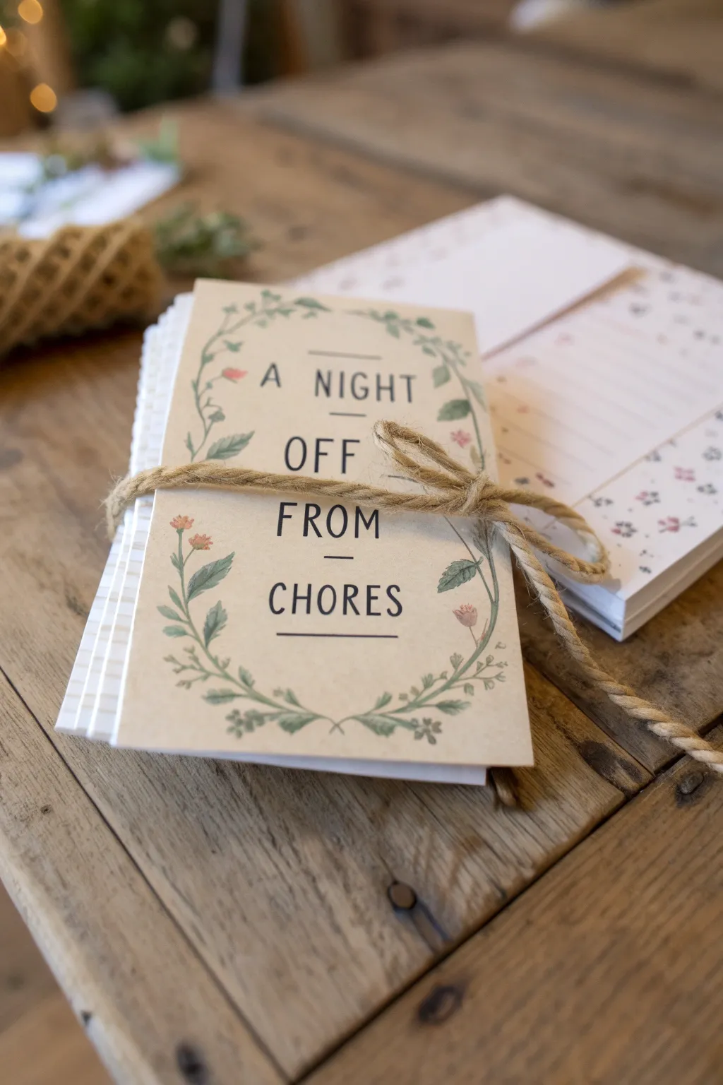 Craft a heartfelt gift: a DIY coupon book that speaks volumes through simplicity and love.