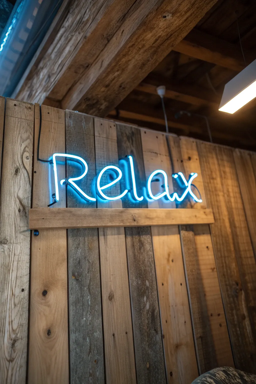 Illuminate your man cave with a custom neon sign that adds a touch of personality and craftsmanship.