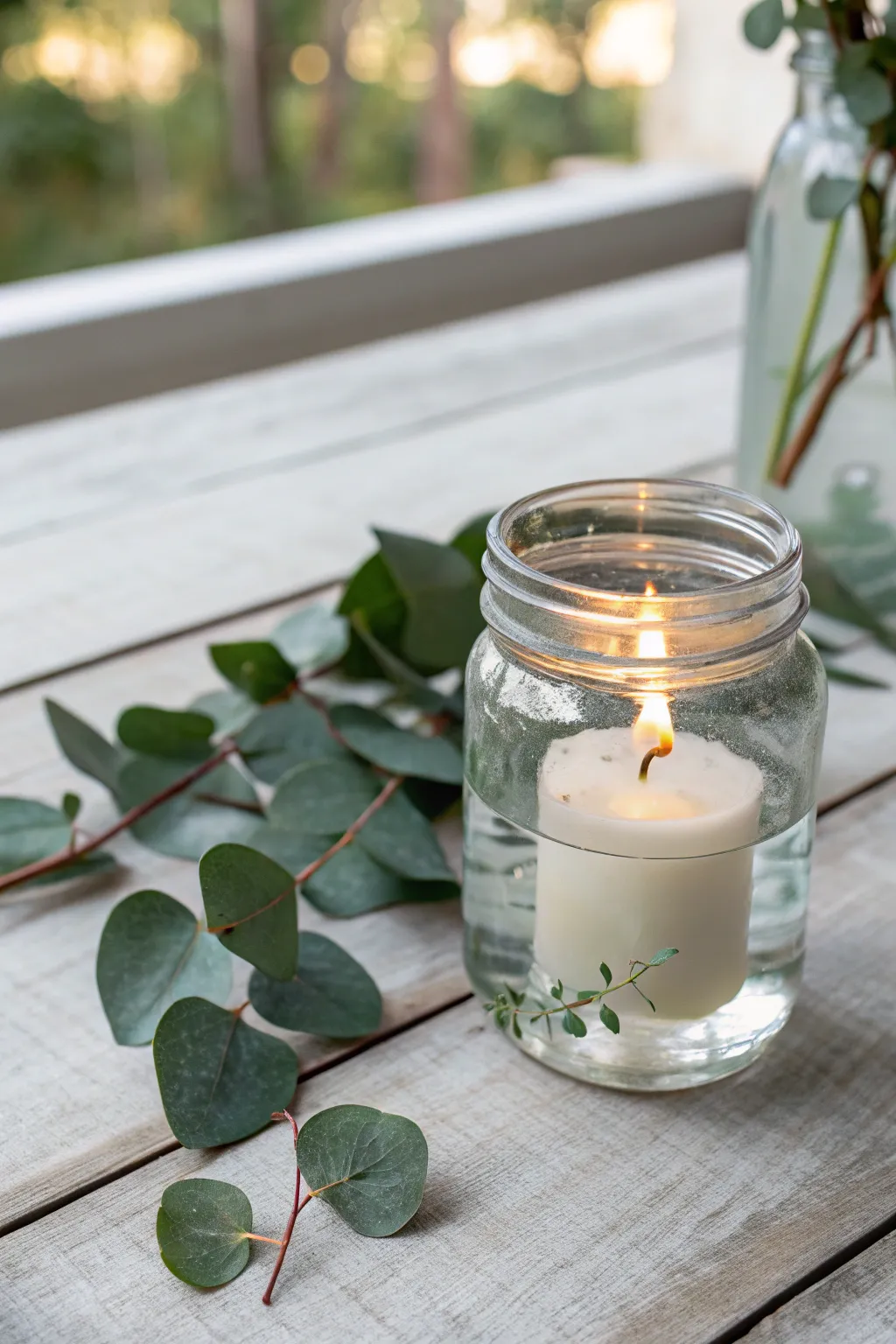 Embrace the serene elegance of floating candle centerpieces for your baby shower.
