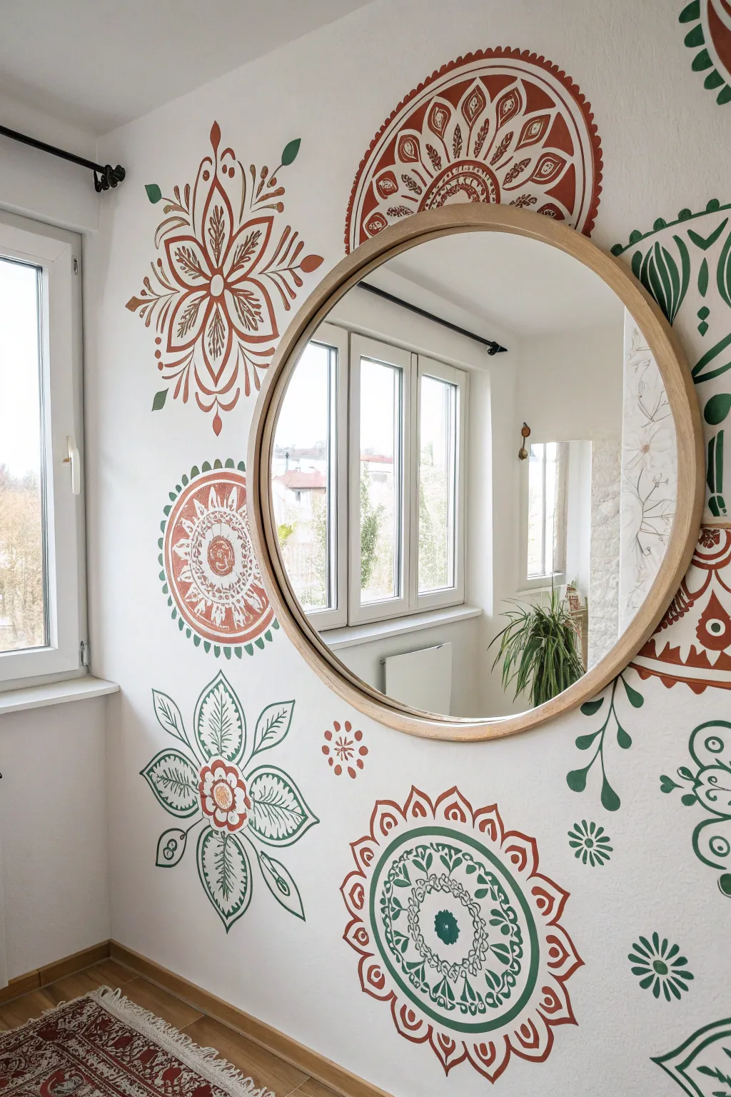 Transform your space with whimsical mirror decals for a bold yet minimalist touch.