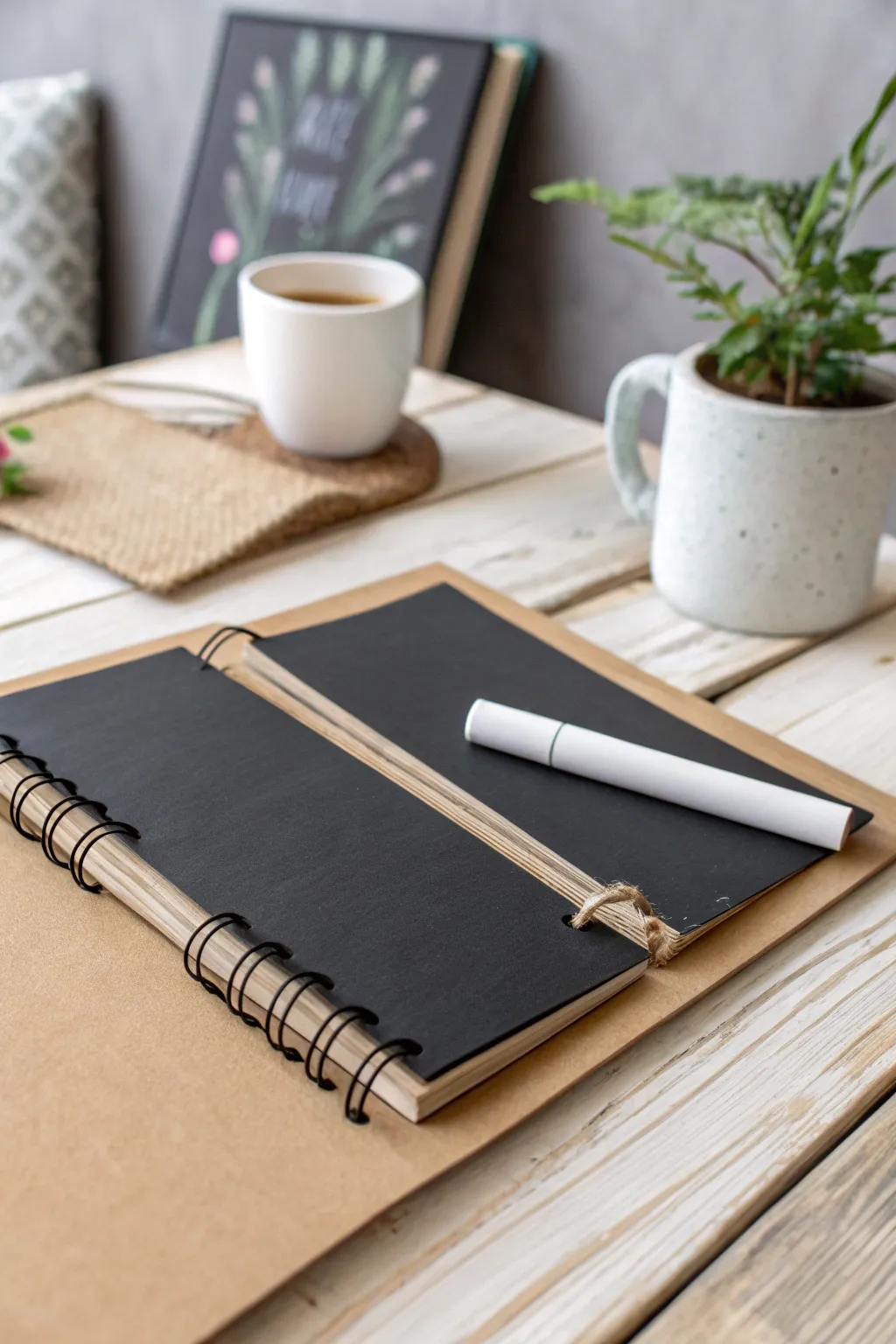 Transform your photo album into a canvas for creativity with a chic chalkboard cover.