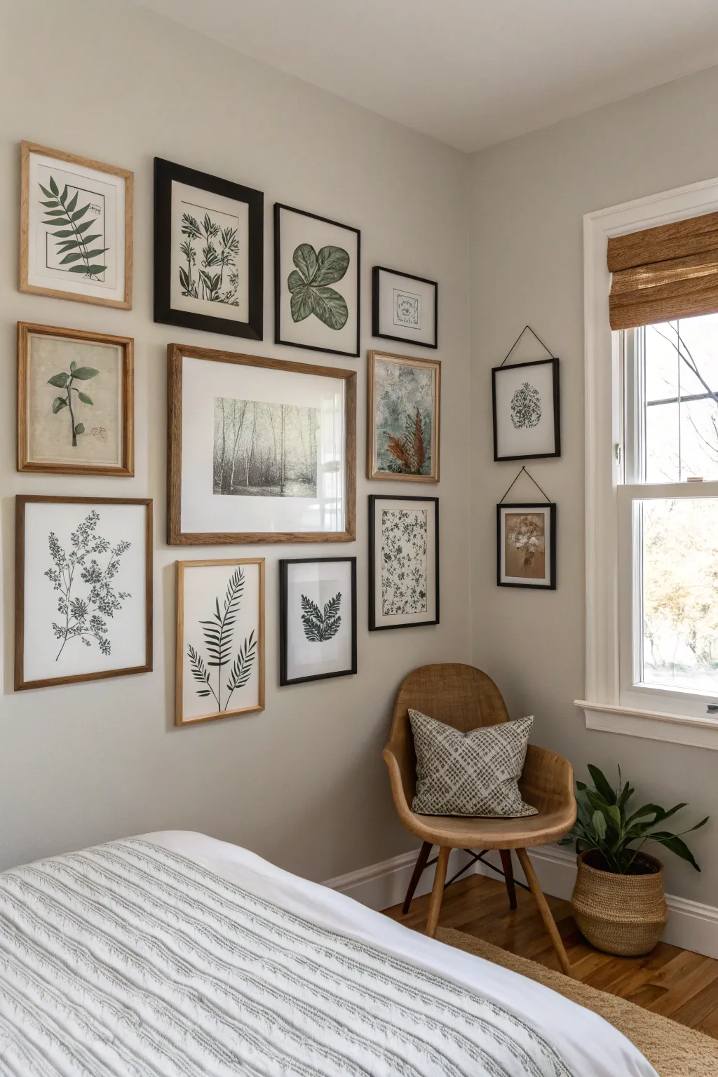 Transform your bedroom with a unique personal art gallery—where every frame tells a story. #HomeDecor #ArtGallery