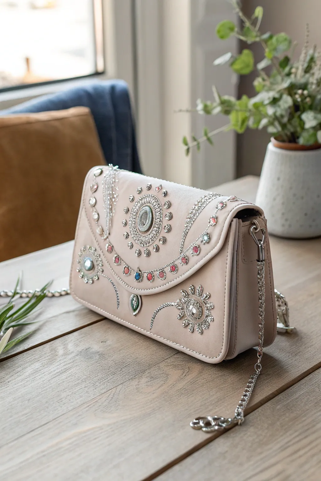 Elevate your style with a touch of sparkle: Craft your own bejeweled purse for a chic, standout accessory.