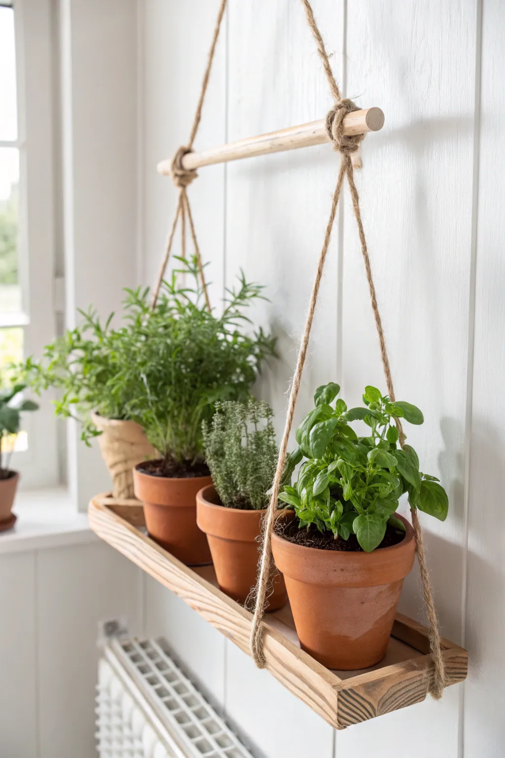 Elevate your space with a touch of green simplicity 🌿✨ #ScandiBoho #HerbGarden