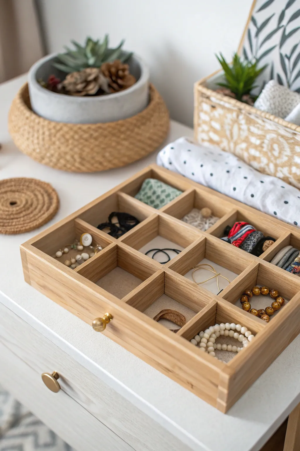 Transform your drawer into a masterpiece of organization with DIY wooden dividers—where simplicity meets style!