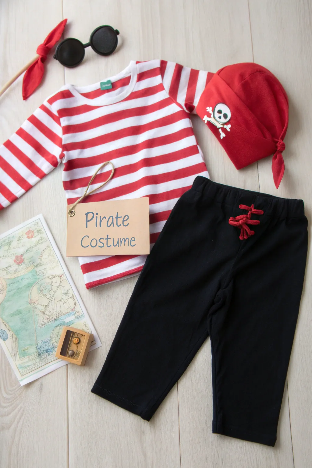 Ahoy, little adventurer! Set sail in style with this charming DIY pirate costume, perfect for your toddler's playful escapades.