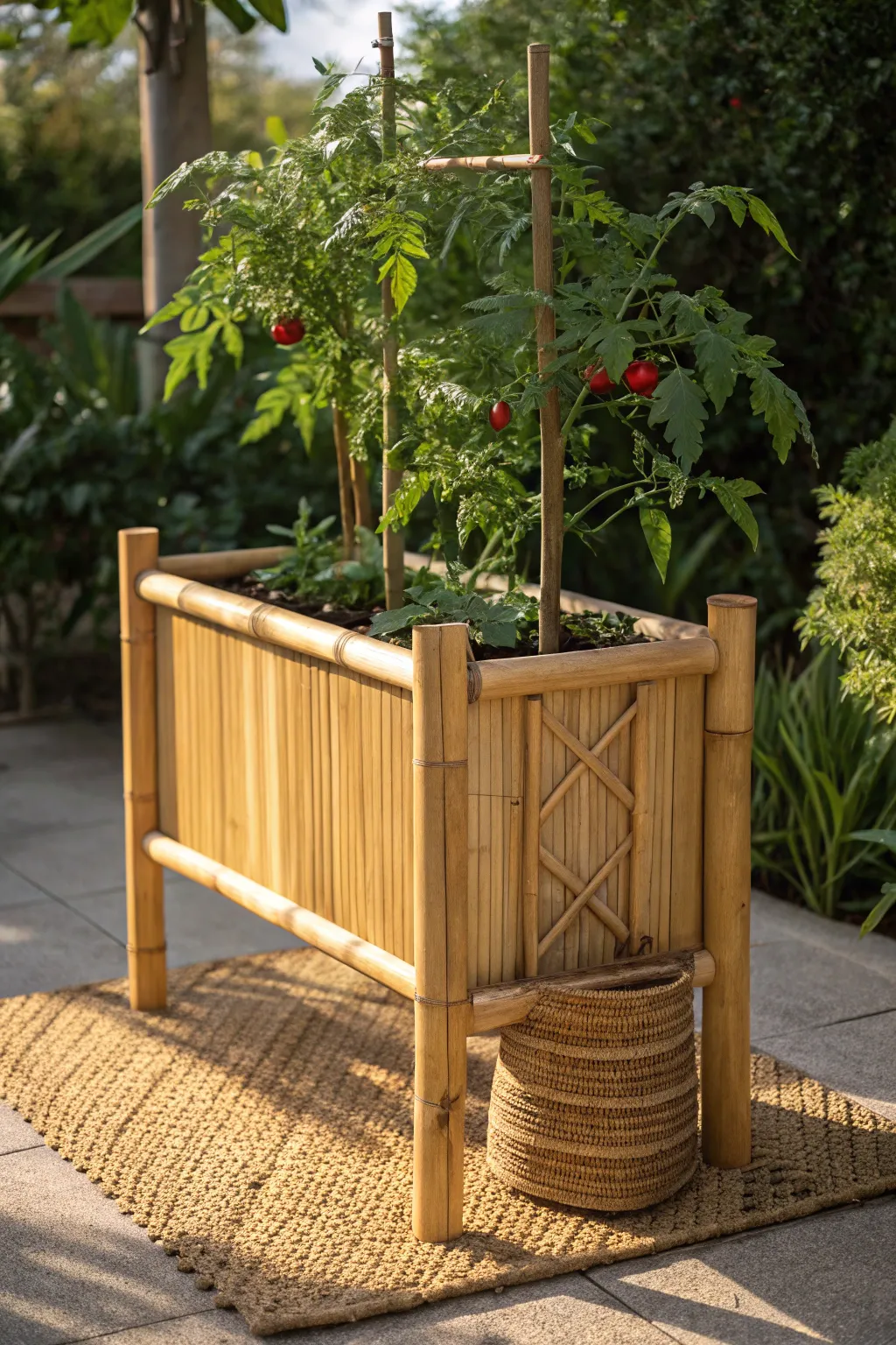 Transform your garden with this stunning bamboo planter – where Scandinavian simplicity meets boho charm!