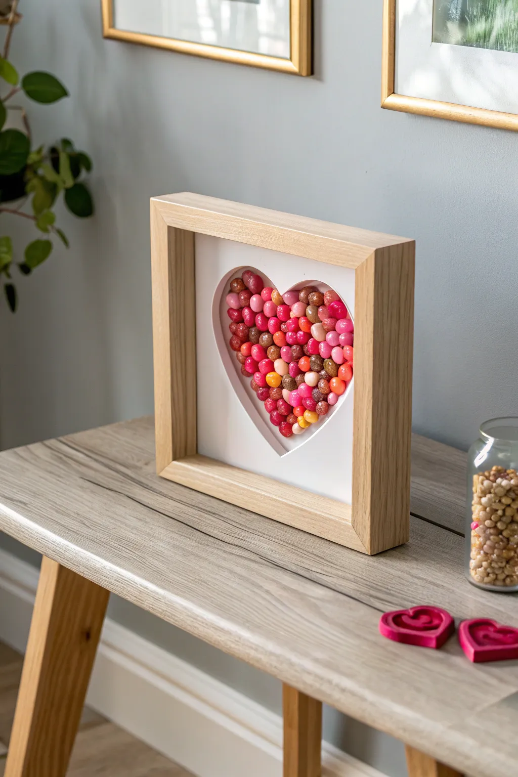 Transform candies into art with this DIY candy-filled picture frame—a sweet keepsake for Valentine's Day!
