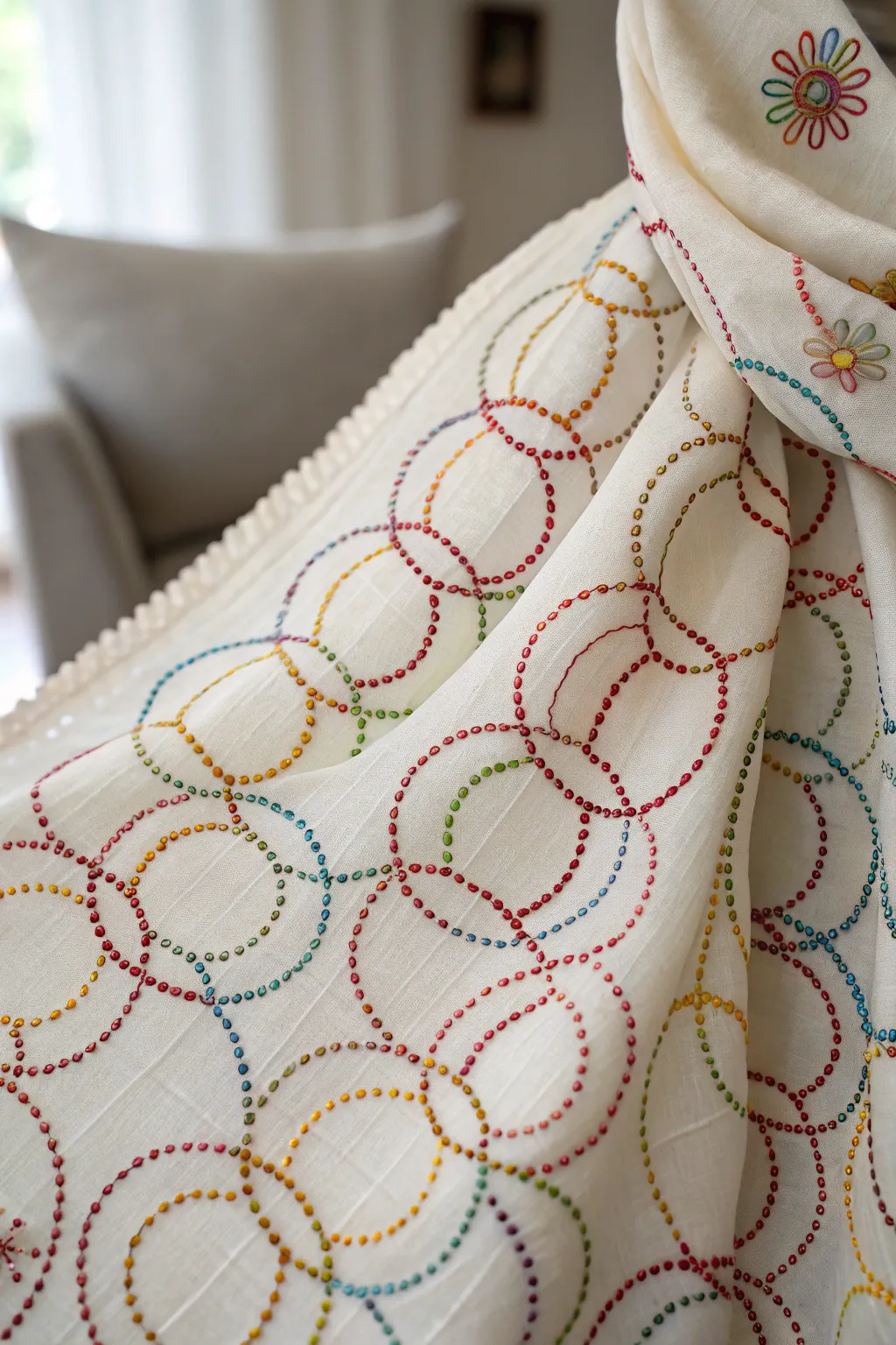 Discover the elegance of dot embroidery – where art meets craft in a tapestry of vibrant colors and exquisite patterns.