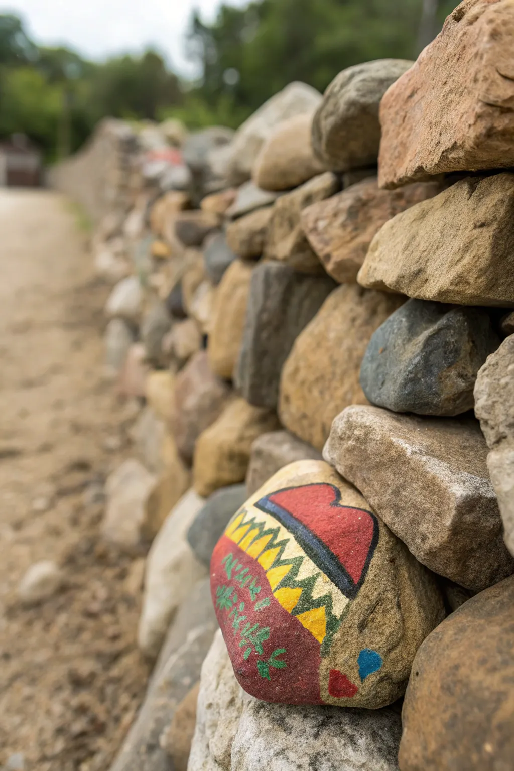 Add a splash of color to nature's palette with a uniquely painted stone.