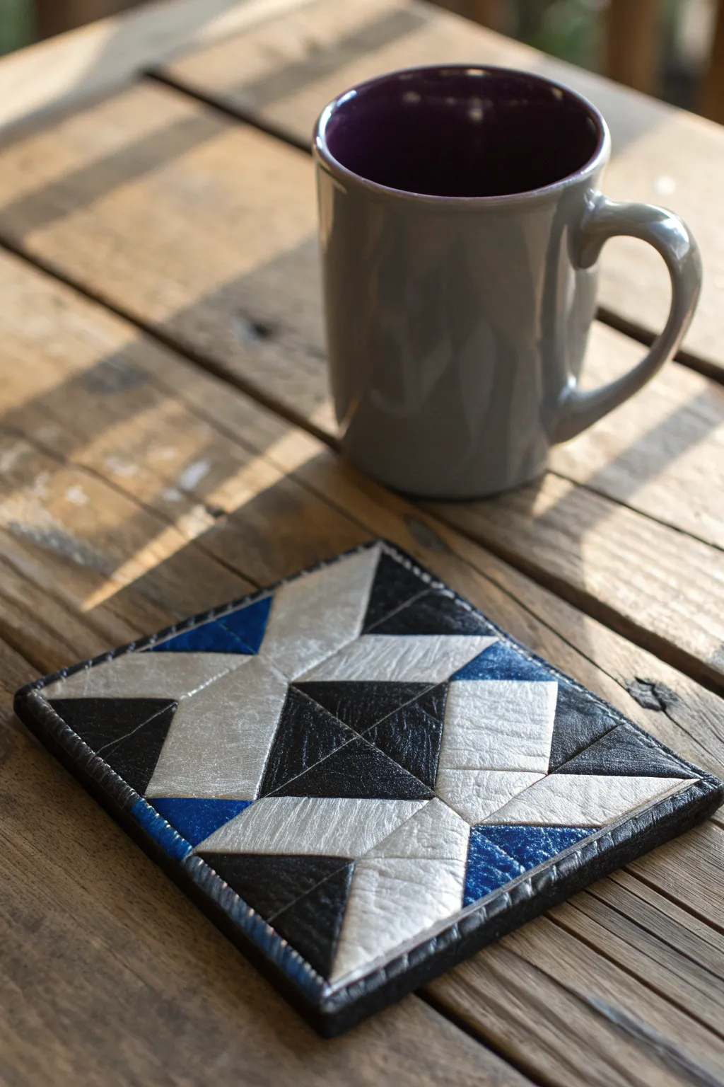 Elevate your coffee table with this handcrafted duct tape coaster masterpiece.