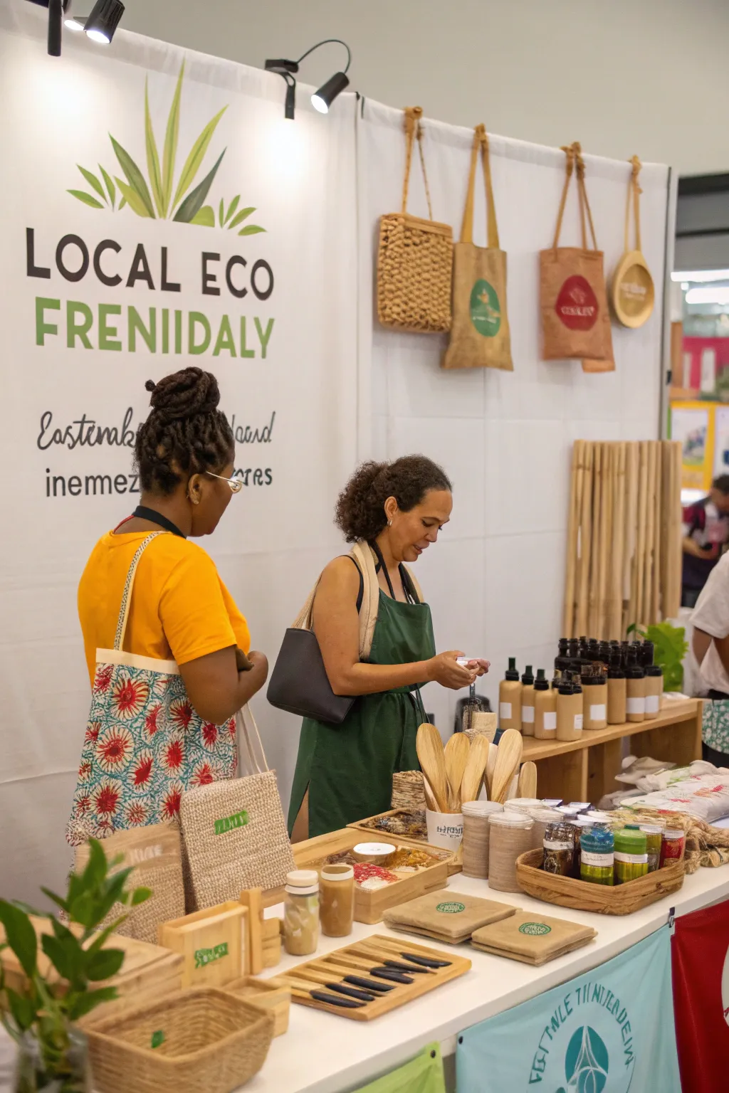 Supporting local vendors with sustainable products.