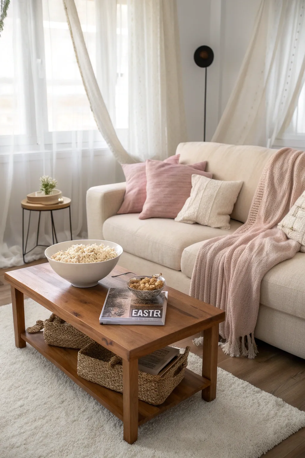 Settle in for a serene Easter movie night with style and simplicity. 🎥🌿