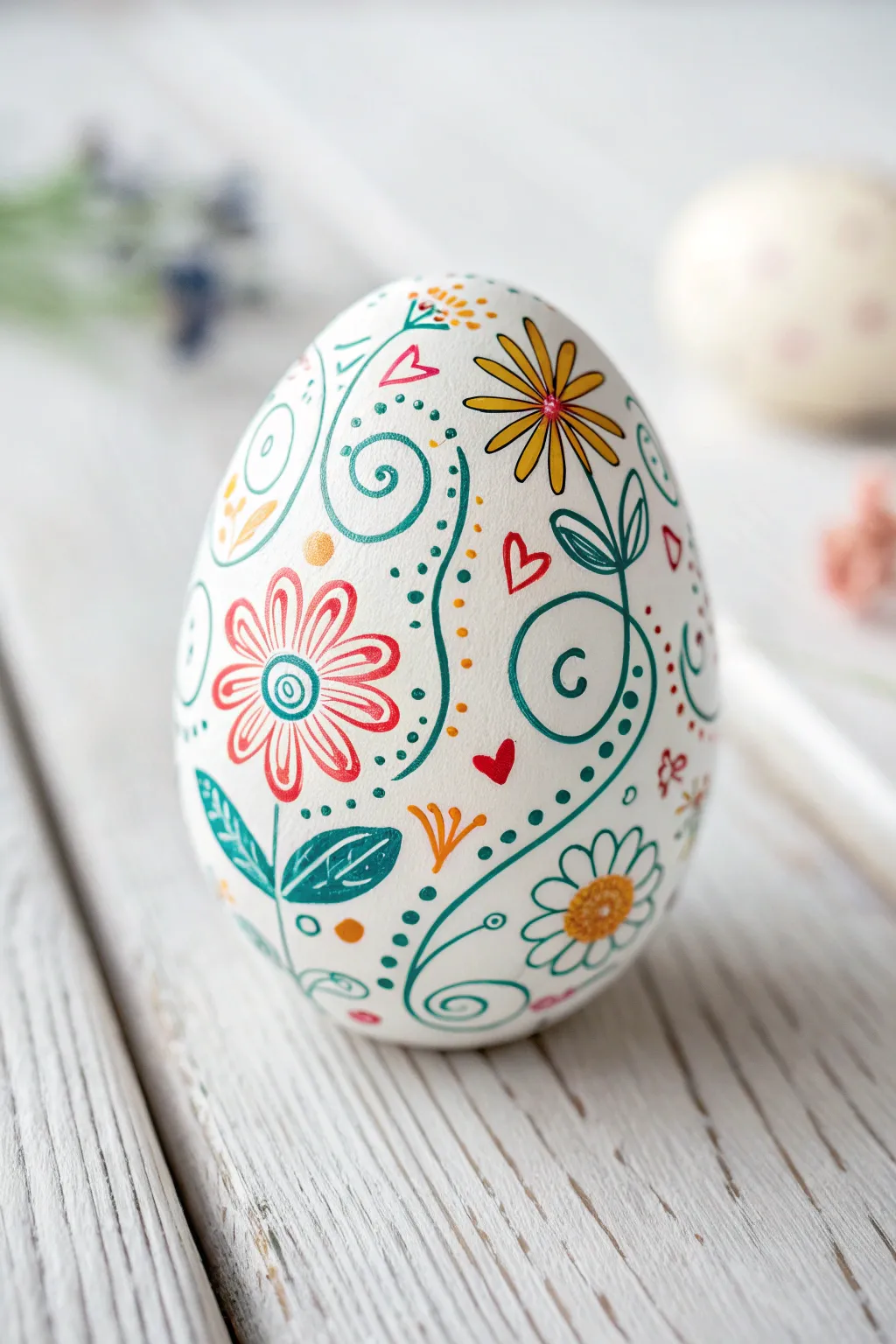 Unleash your inner artist with whimsical Easter egg doodles that bring a touch of Scandinavian-Boho magic to your holiday decor.